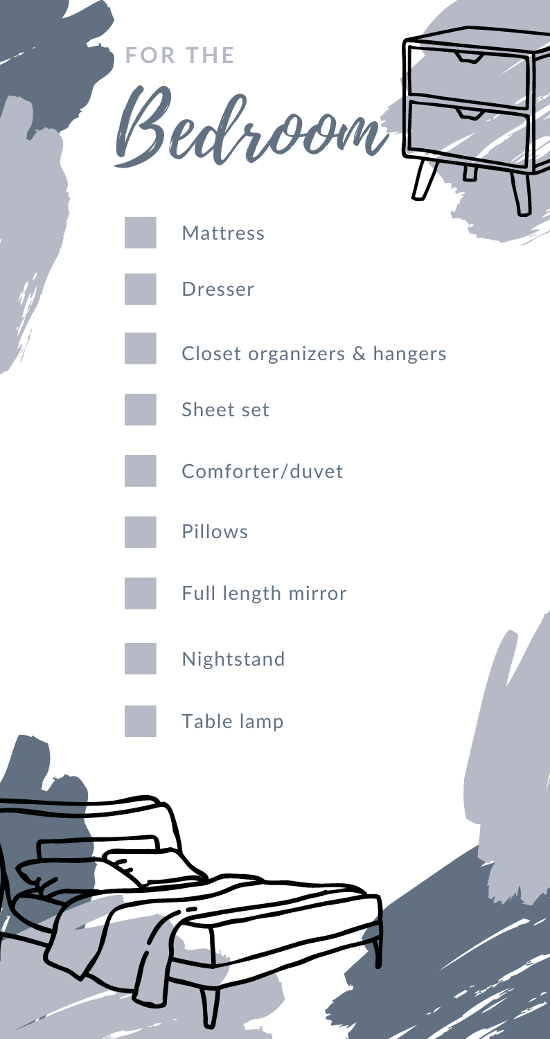 Bathroom essentials checklist